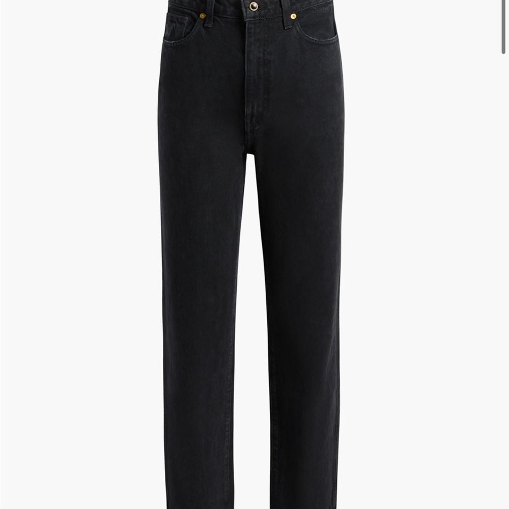 KHAITE Women's Abigail Black Straight Jeans